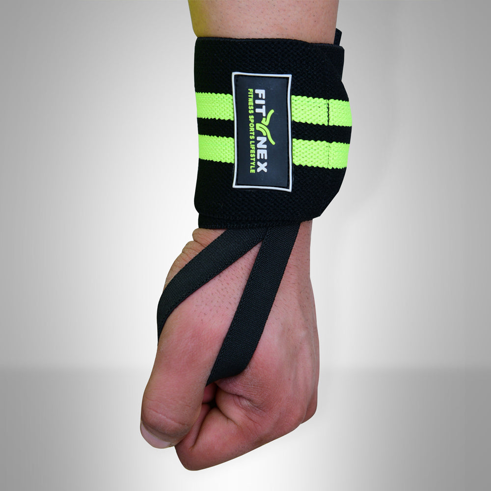  Durable Wrist Wraps for Support and Stability Black/HI-Viz
